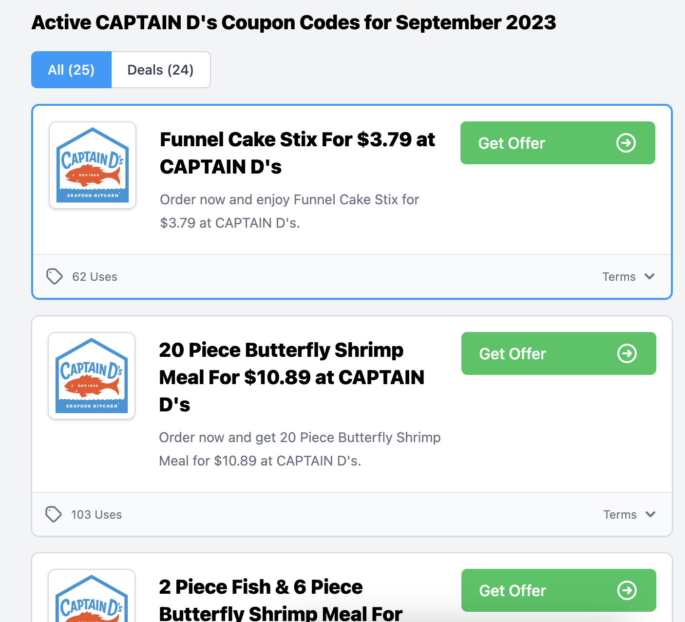 Captain D's Coupons 2024 Updated